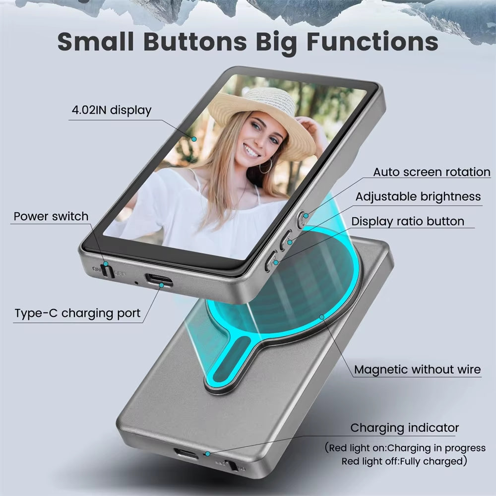 Magnetic Magsafe Leaplight Phone Monitor for Selfie Vlog, Video, Live