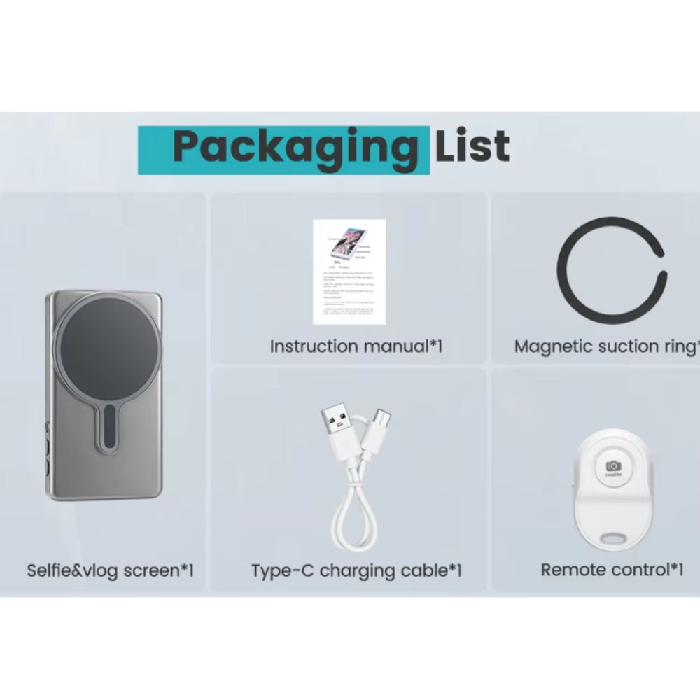Magnetic Magsafe Leaplight Phone Monitor for Selfie Vlog, Video, Live