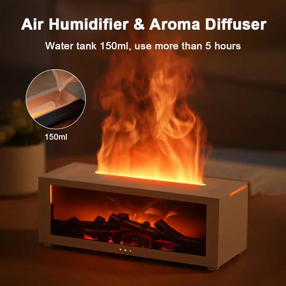 Humidifier Flame| Automatic Fragrance Diffuser With LED Light Remote Control