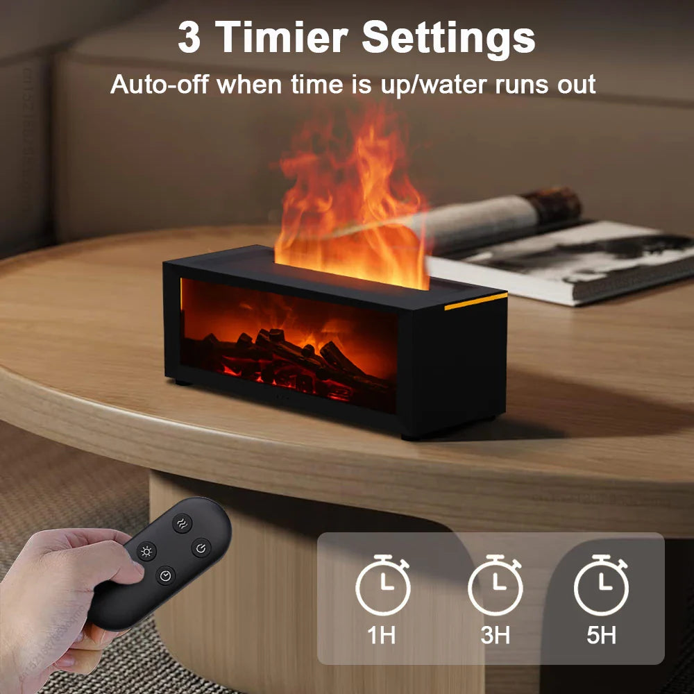 Humidifier Flame| Automatic Fragrance Diffuser With LED Light Remote Control