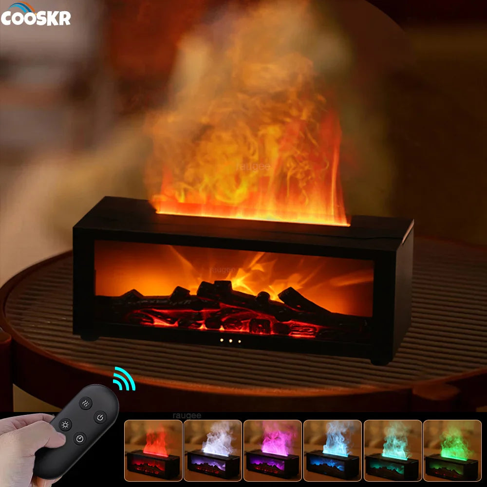 Humidifier Flame| Automatic Fragrance Diffuser With LED Light Remote Control