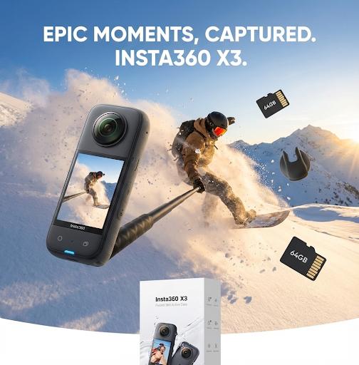 Insta360 X3 Action Waterproof Camera