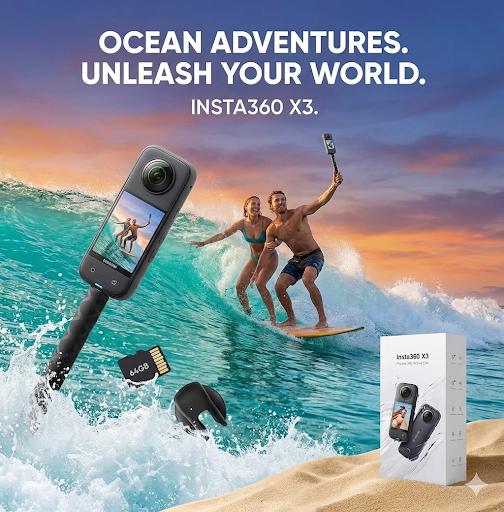 Insta360 X3 Action Waterproof Camera